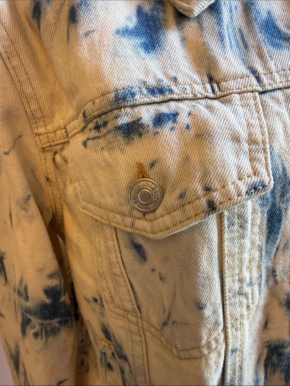 FREE PEOPLE-JONES TIE DYE BLUE-NWTS-SIZE LARGE - Picture 3 of 15